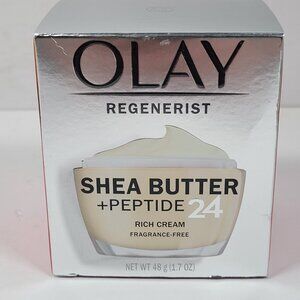 Olay Regenerist Shea Butter + Peptide 24 Rich Cream Fragrance-Free 48g Skincare